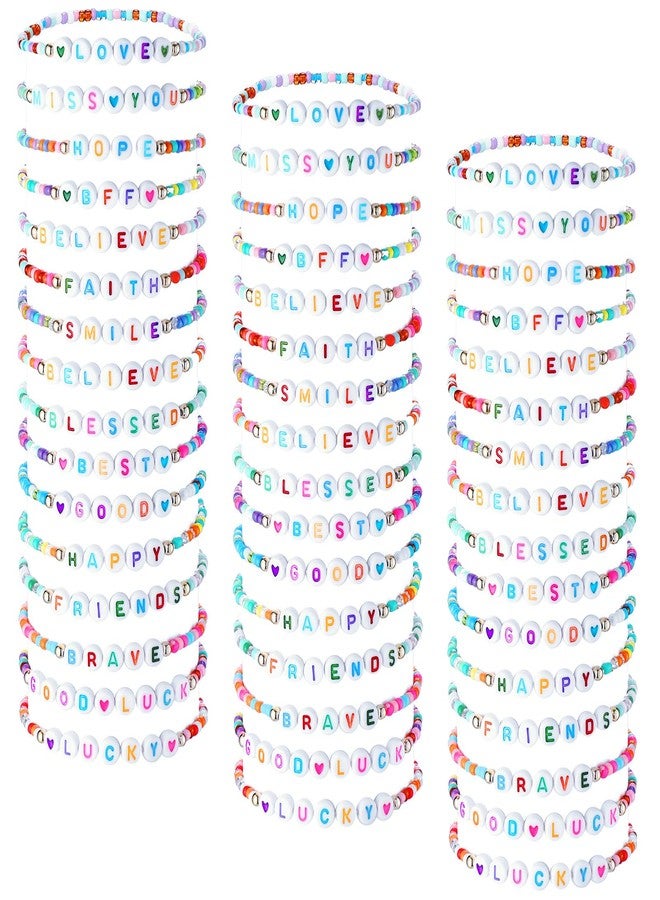 Otuuz 48 Pcs summer Kids Friendship Bracelet Set Adjustable Beads Bracelets Cute Friendship Princess Pretend Play Stretch Jewelry Set for Girls Women(Exquisite) - Image 1